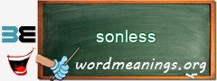 WordMeaning blackboard for sonless